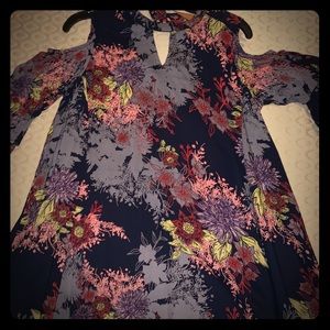 NWT Angie Girls Navy Boho Keyhole & Cutouts dress